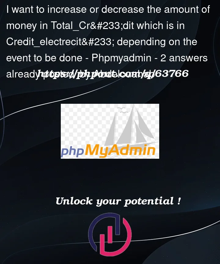 Question 63766 in PhpMyAdmin