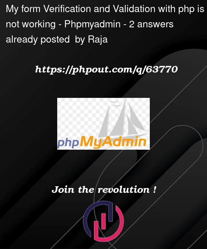 Question 63770 in PhpMyAdmin