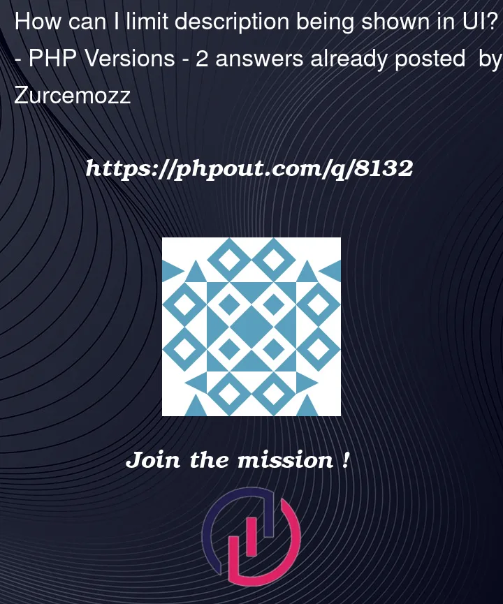 Question 8132 in PHP Versions