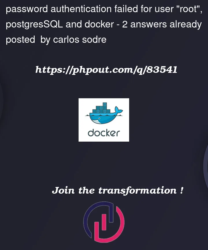 Question 83541 in Docker