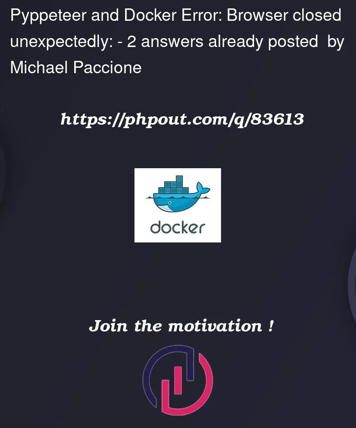 Question 83613 in Docker