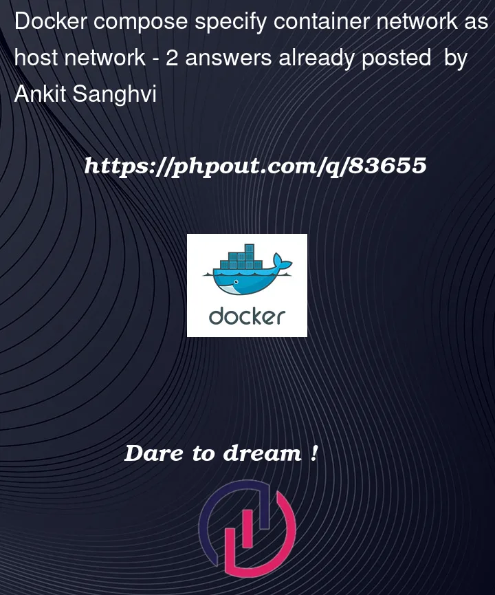 Question 83655 in Docker