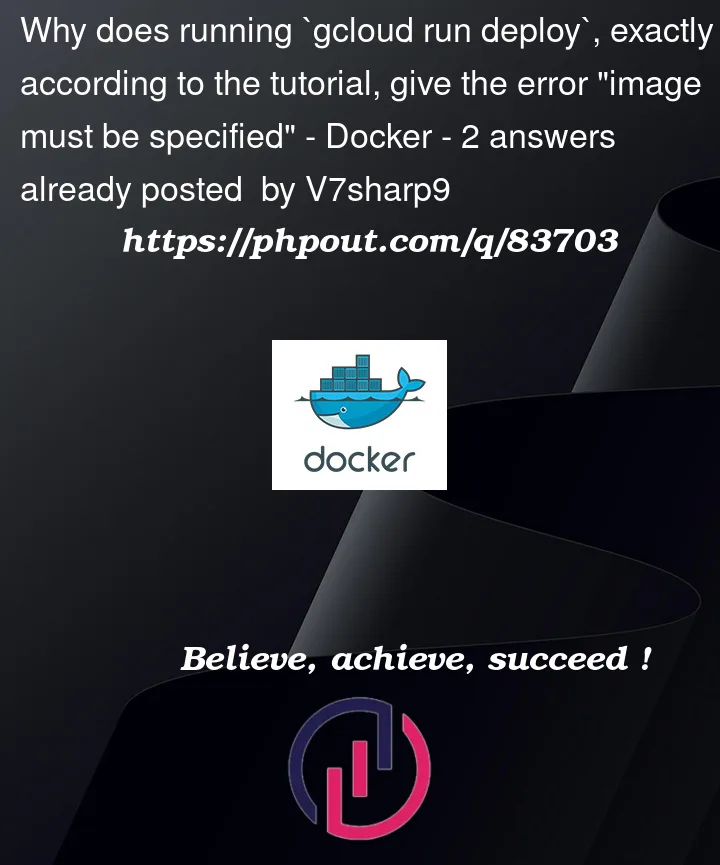 Question 83703 in Docker