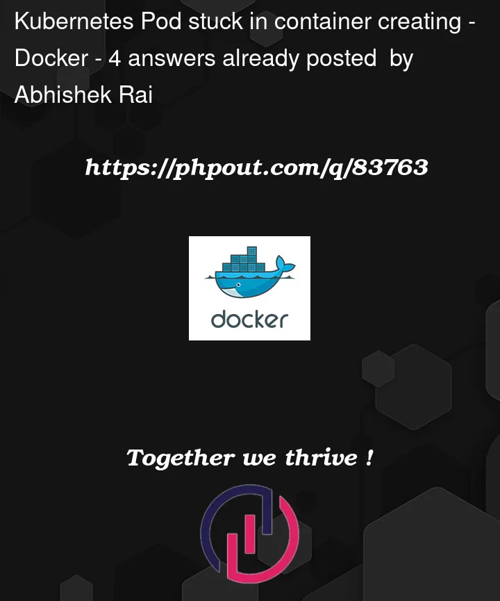 Question 83763 in Docker