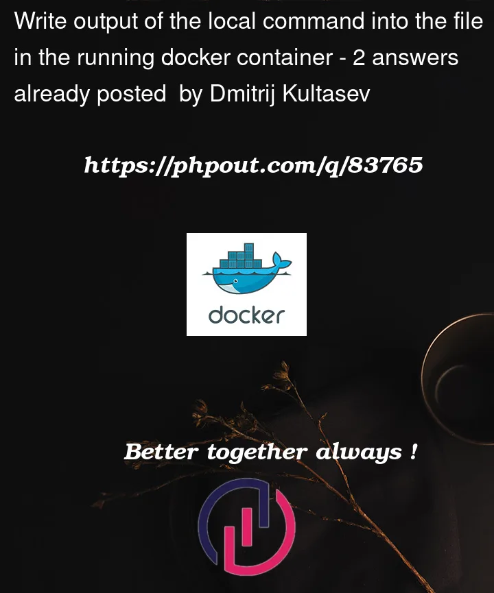 Question 83765 in Docker