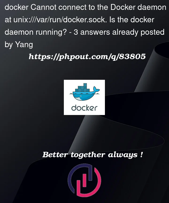 Question 83805 in Docker