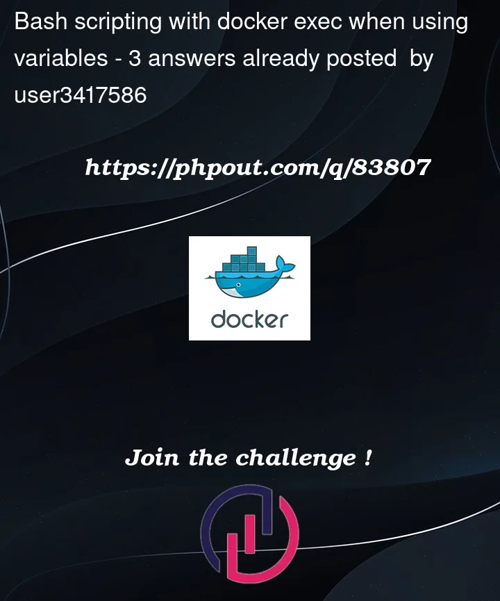 Question 83807 in Docker