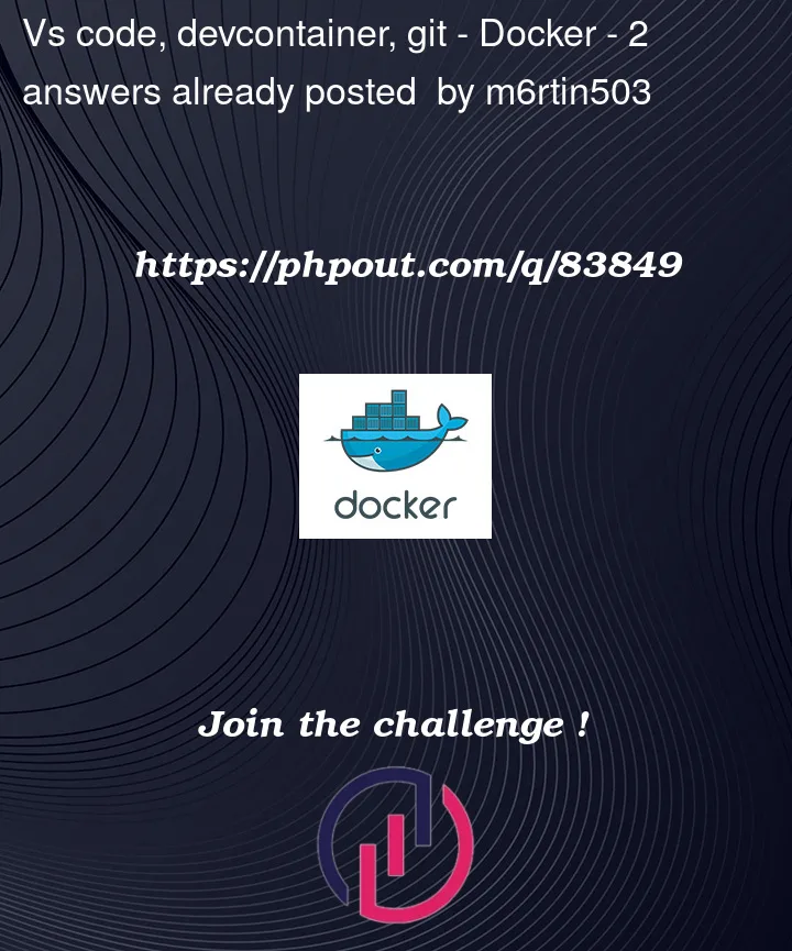 Question 83849 in Docker