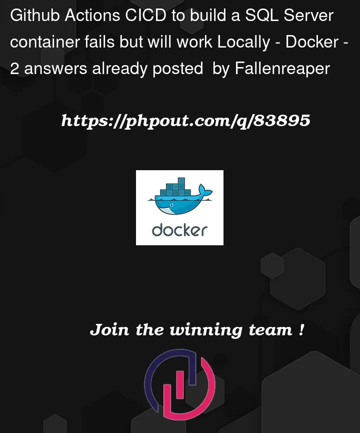 Question 83895 in Docker