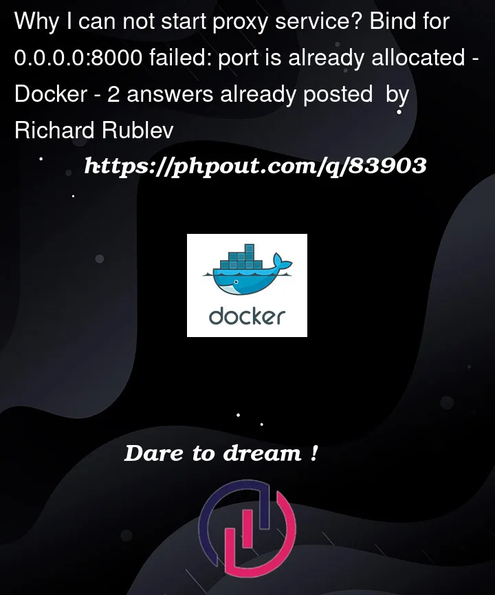 Question 83903 in Docker