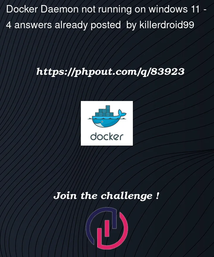 Question 83923 in Docker