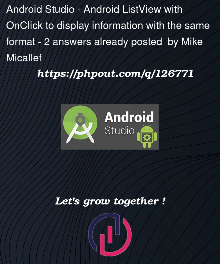 Question 126771 in Android Studio