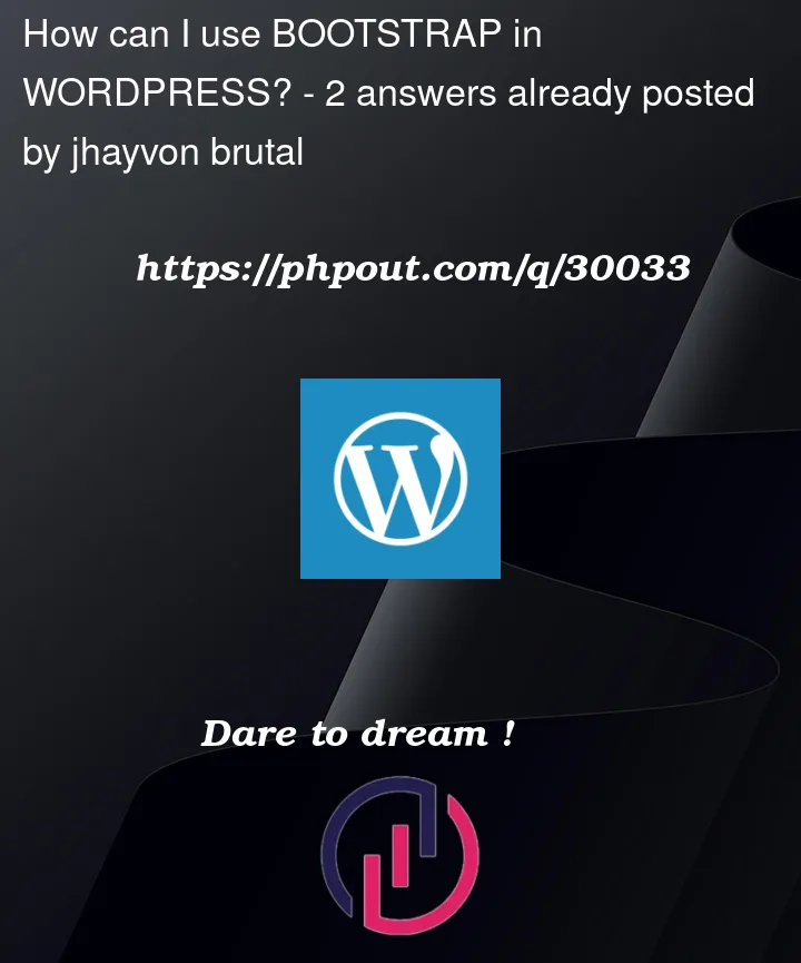 Question 30033 in Wordpress