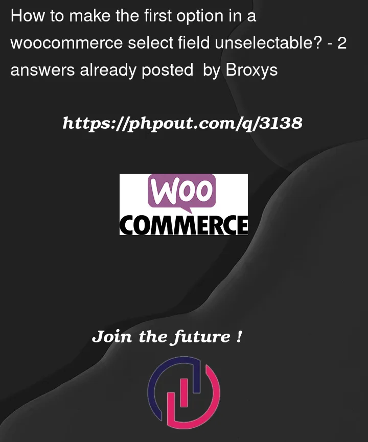 Question 3138 in Woocommerce