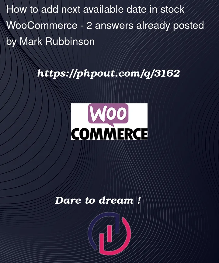 Question 3162 in Woocommerce