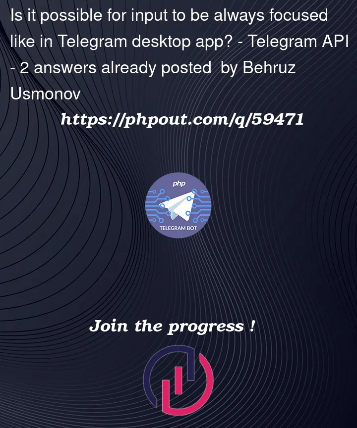 Question 59471 in Telegram API