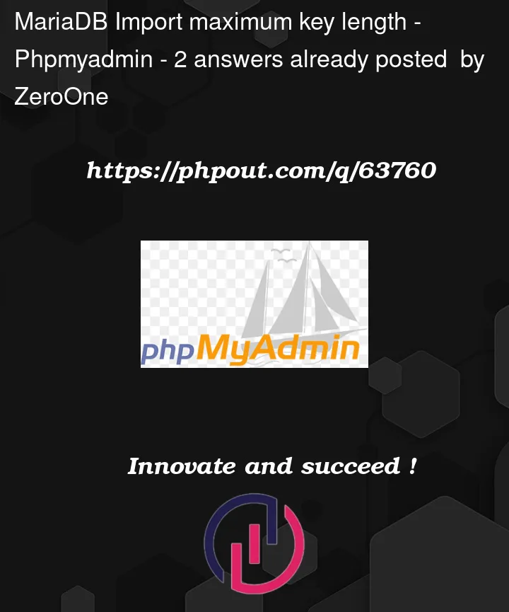 Question 63760 in PhpMyAdmin