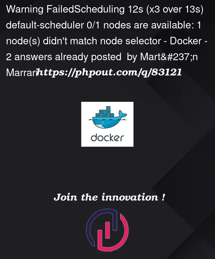 Question 83121 in Docker