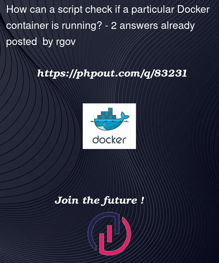 Question 83231 in Docker