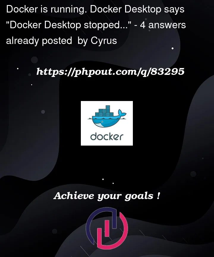 Question 83295 in Docker