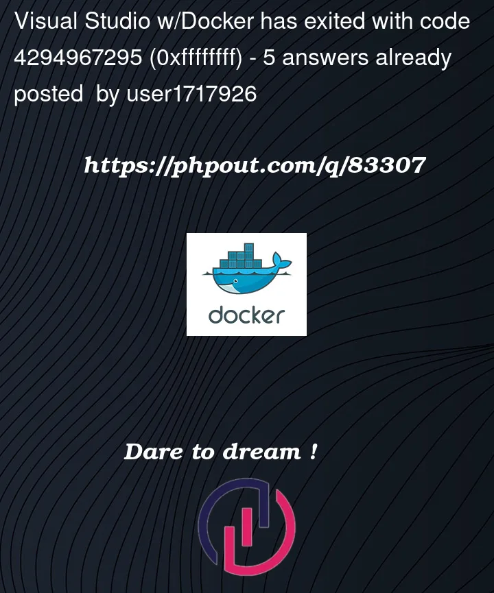 Question 83307 in Docker