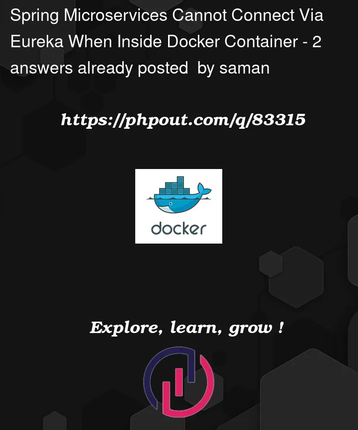 Question 83315 in Docker