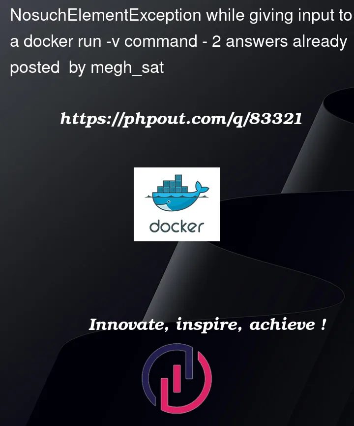 Question 83321 in Docker