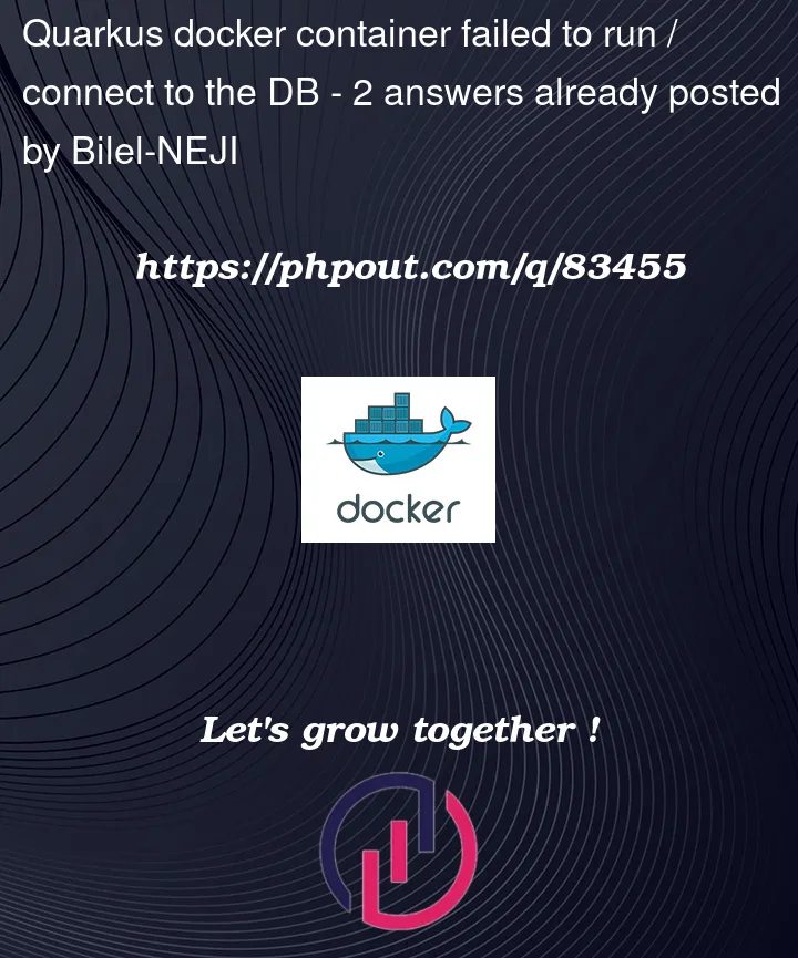 Question 83455 in Docker