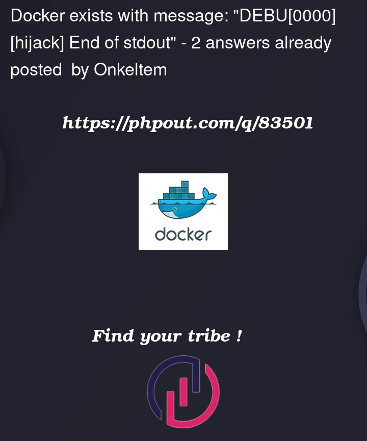 Question 83501 in Docker