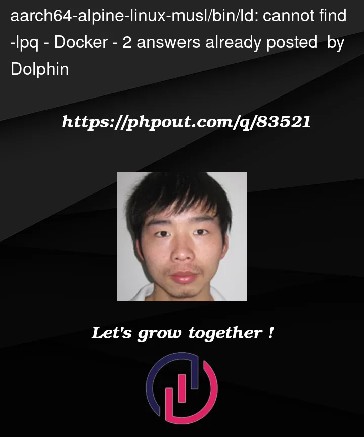 Question 83521 in Docker