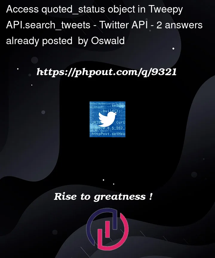 Question 9321 in Twitter API