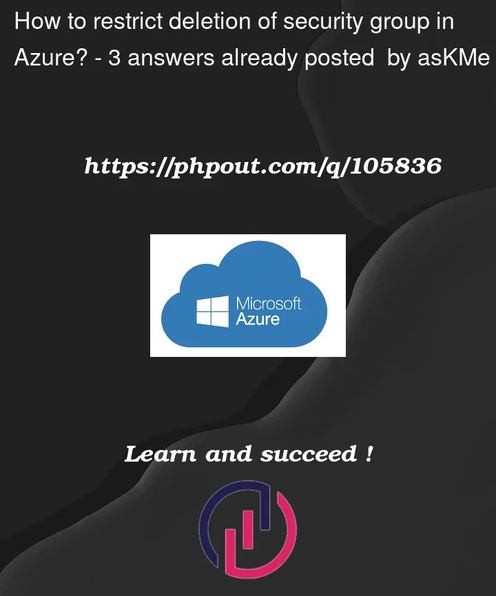 Question 105836 in Azure