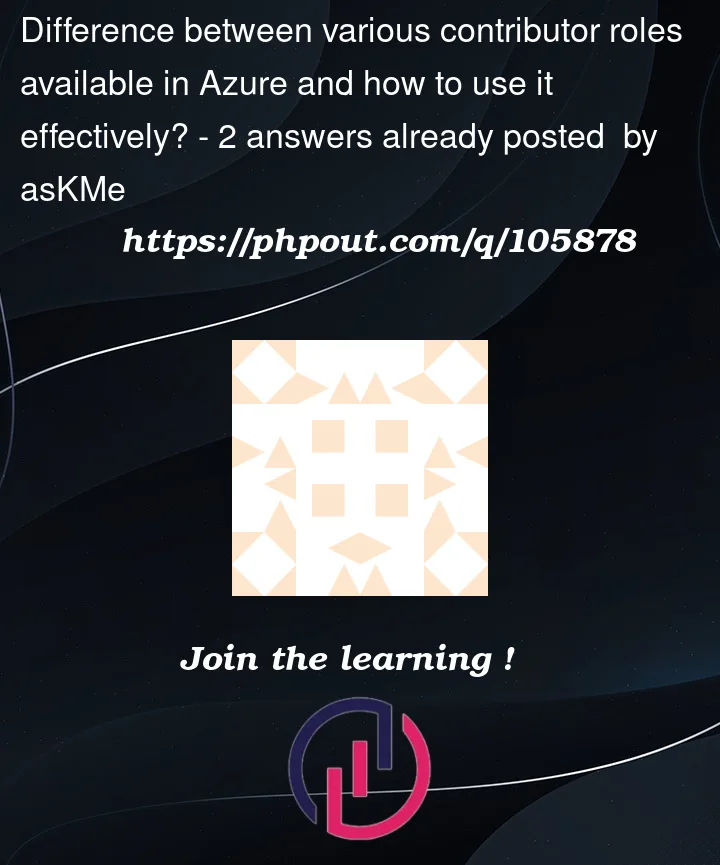 Question 105878 in Azure