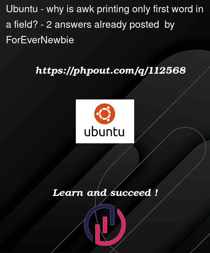 Question 112568 in Ubuntu