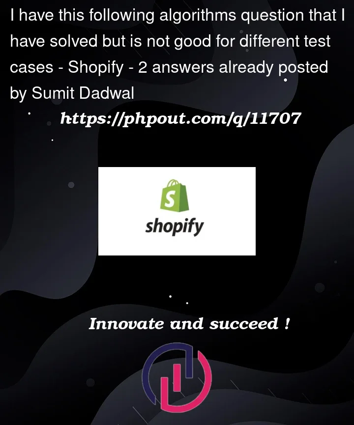 Question 11707 in Shopify