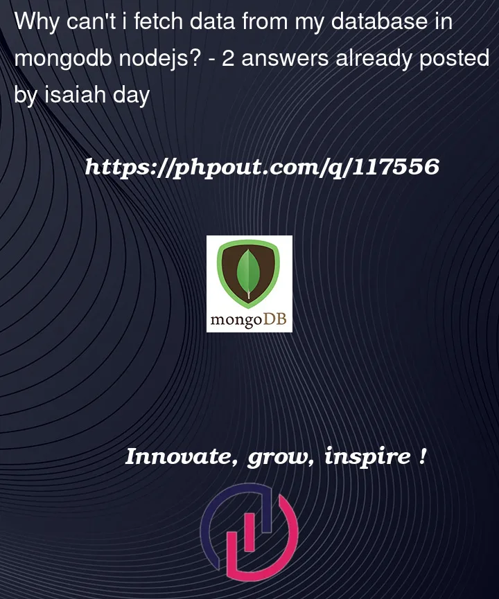 Question 117556 in Mongodb