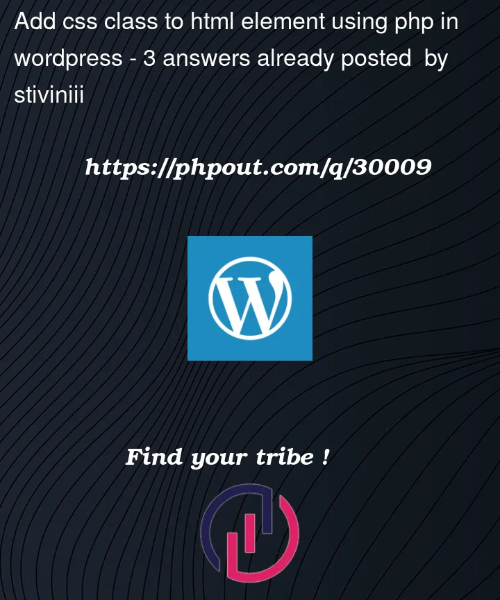 Question 30009 in Wordpress