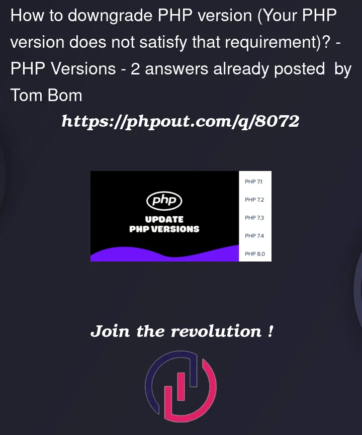 Question 8072 in PHP Versions