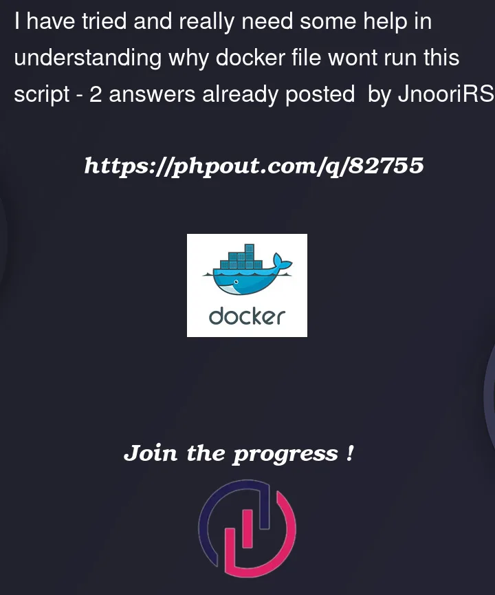 Question 82755 in Docker