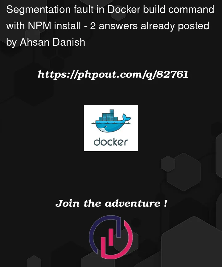 Question 82761 in Docker