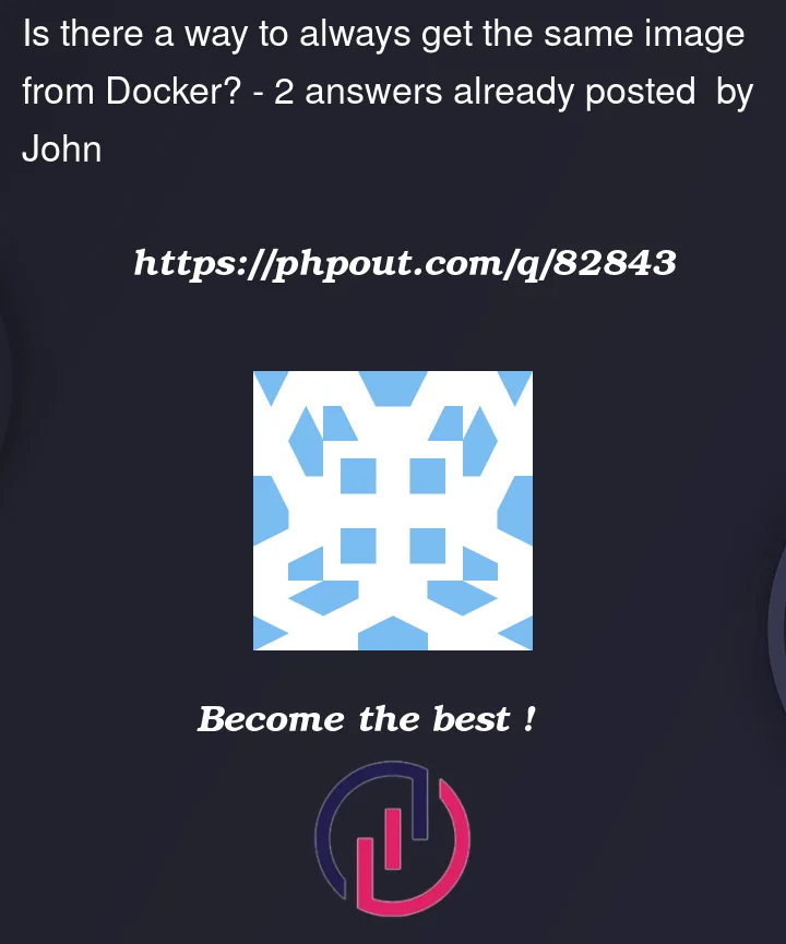 Question 82843 in Docker