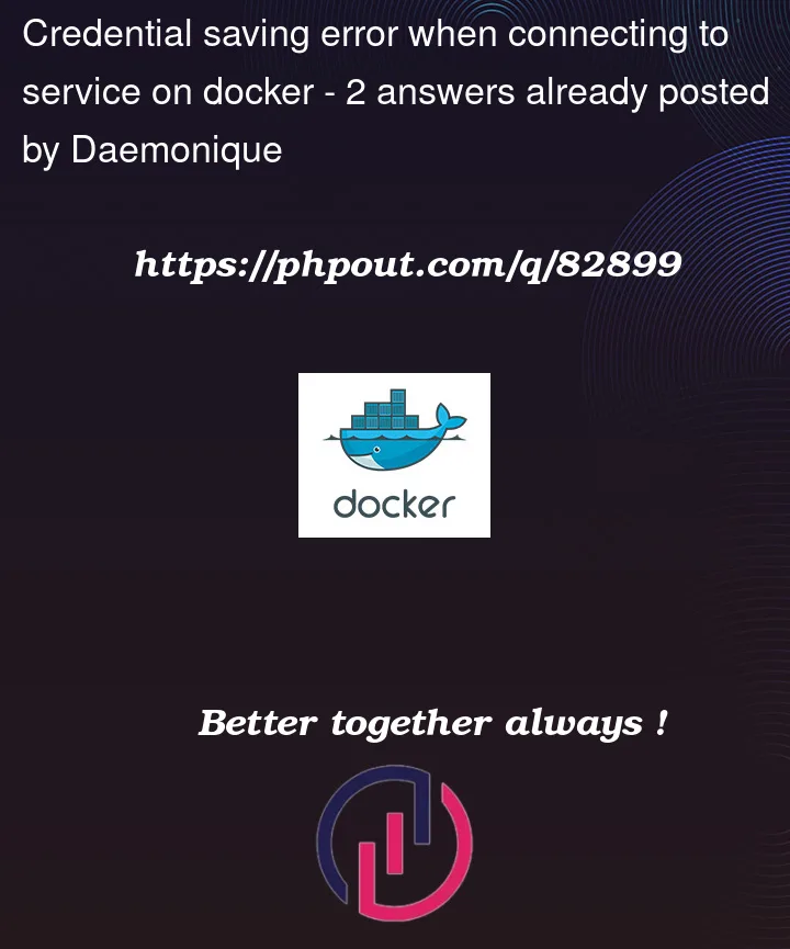 Question 82899 in Docker