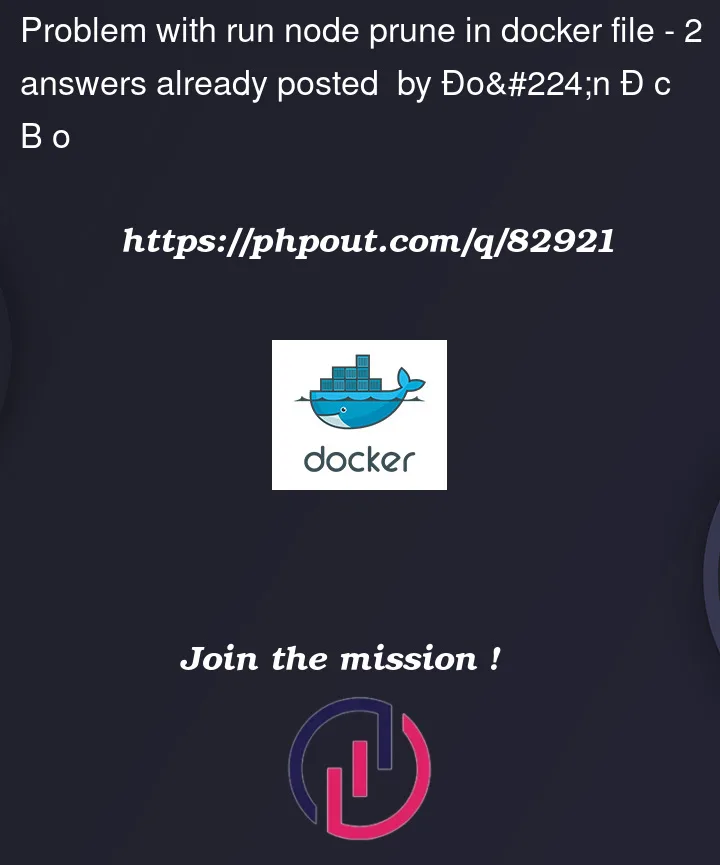 Question 82921 in Docker