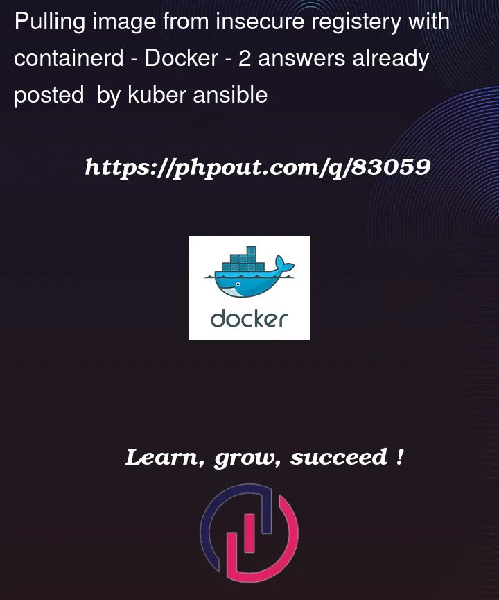 Question 83059 in Docker