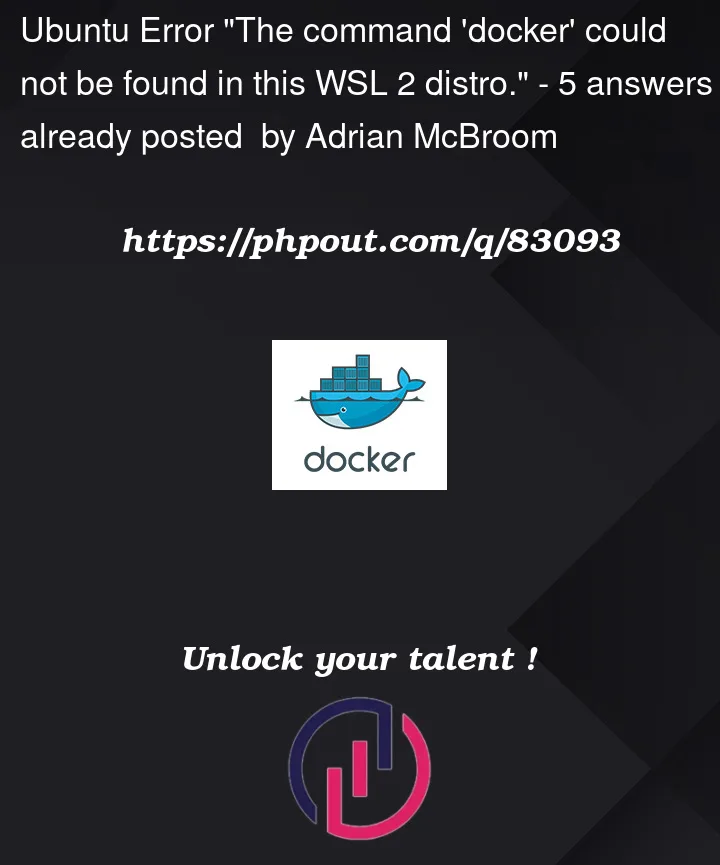 Question 83093 in Docker