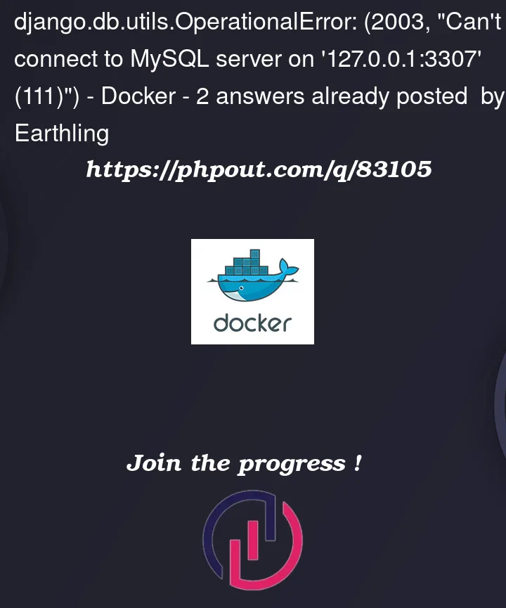 Question 83105 in Docker