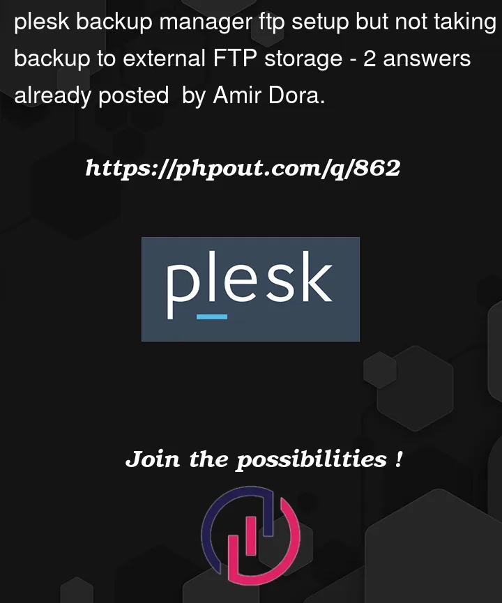 Question 862 in Plesk