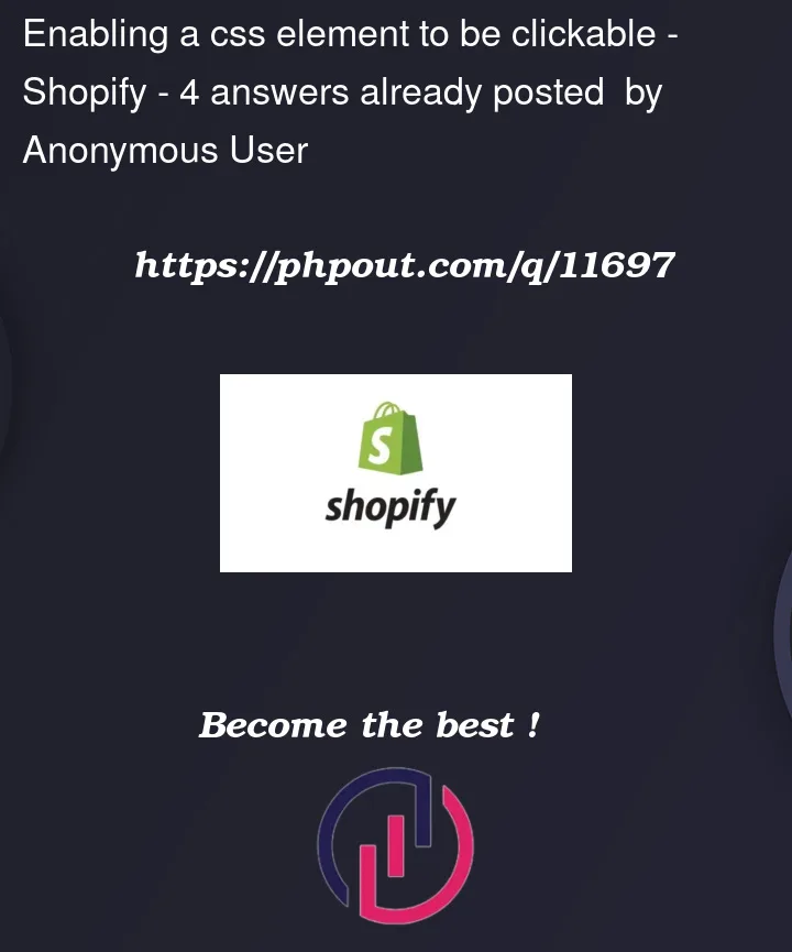 Question 11697 in Shopify