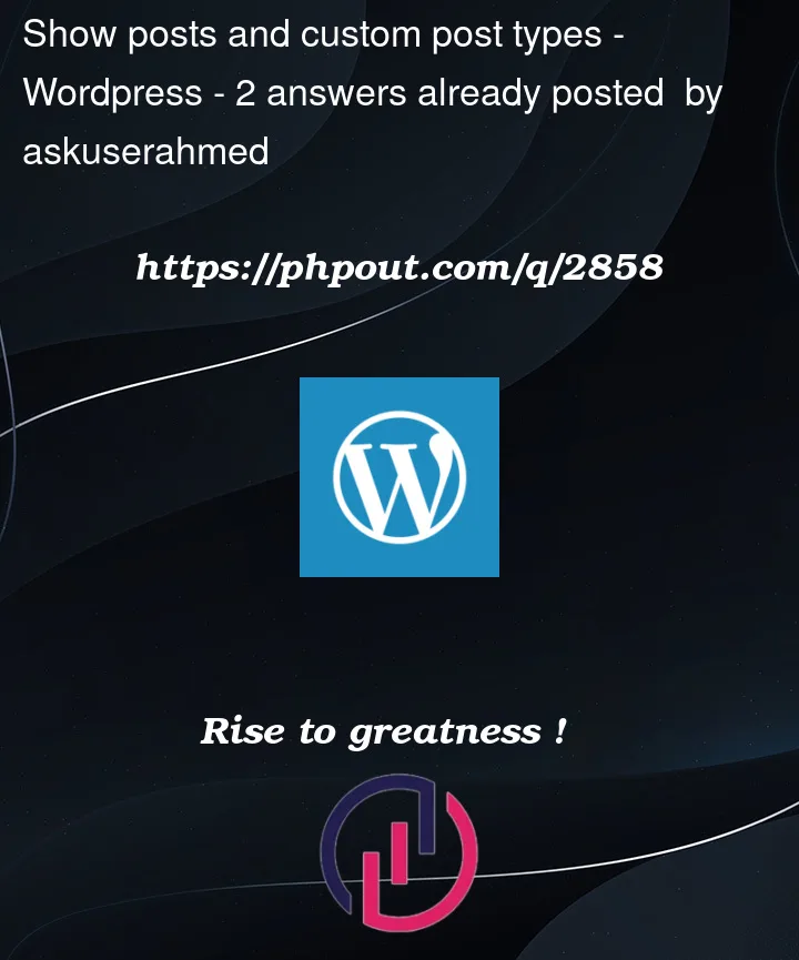 Question 2858 in Wordpress