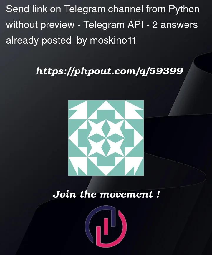 Question 59399 in Telegram API